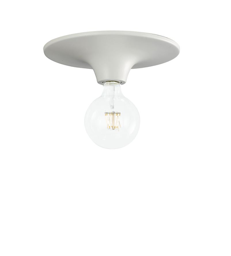 Plafoniera Minimal VESEVUS PL30 – Metallo Bianco | D.30cm | Attacco E27